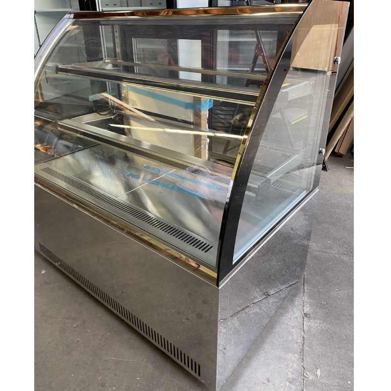 Vitrina Pastelera Refrigerada Cristal Curvo 120 cm