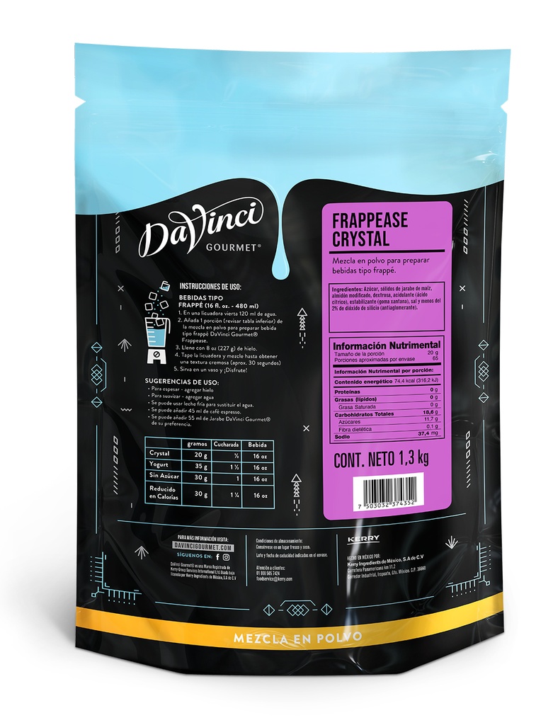 DaVinci Frappease Cristal 1.3Kg