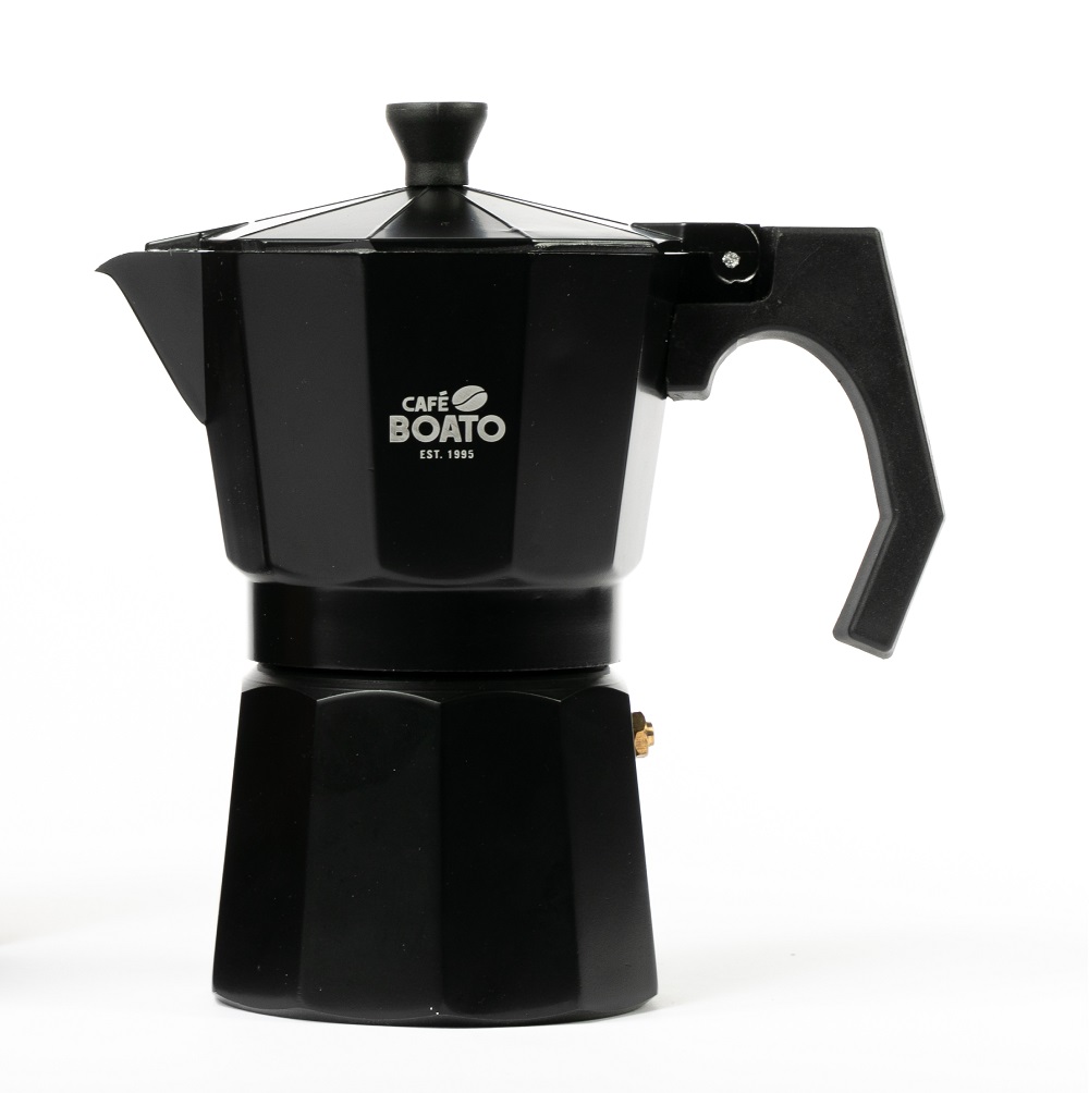 Cafetera Italiana Moka Espresso 3 Tazas Negra