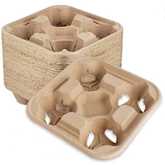 Charola Porta Vasos de Cartón c/50 pza