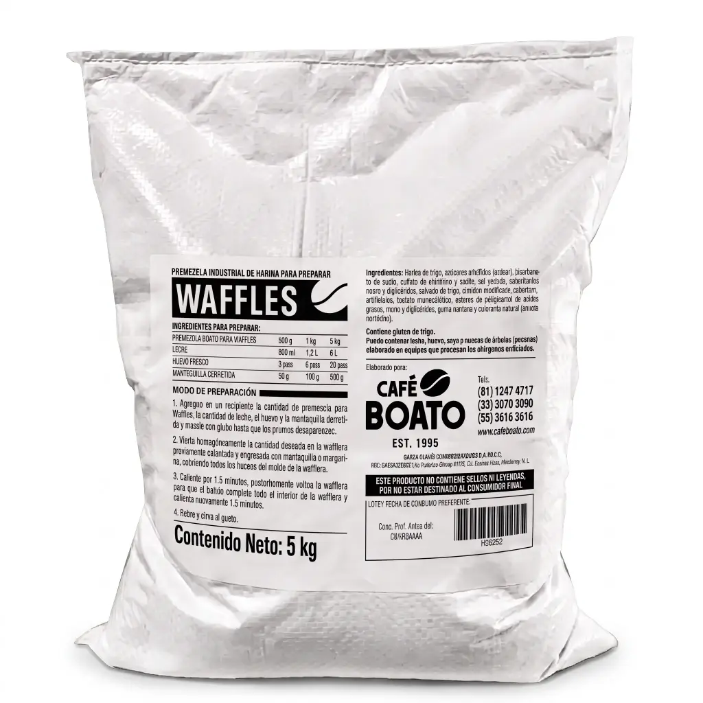 Harina para Waffle CafeBoato 5Kg