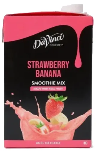 SMOOTHIE MIX DAVINCI GOURMET DE 1.42 L STRAWBERRY BANANA - FRESA PLÁTANO - CONCENTRADO
