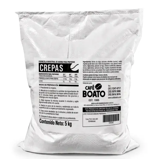[TTEC] Harina para Crepas CafeBoato 5Kg