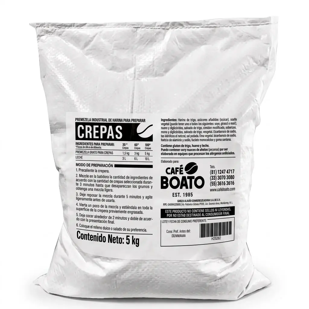Harina para Crepas CafeBoato 5Kg