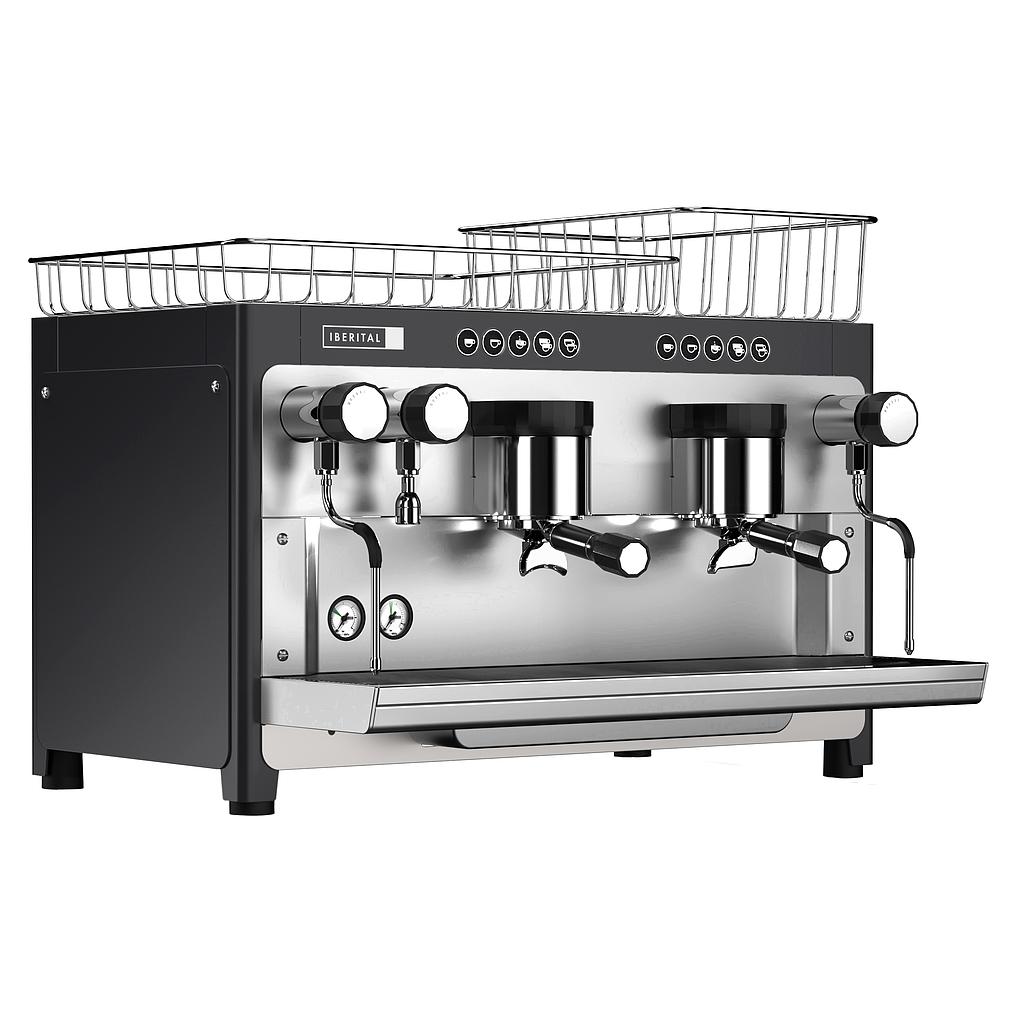 Cafetera Aut. Iberital Tandem 2 GRP Negra