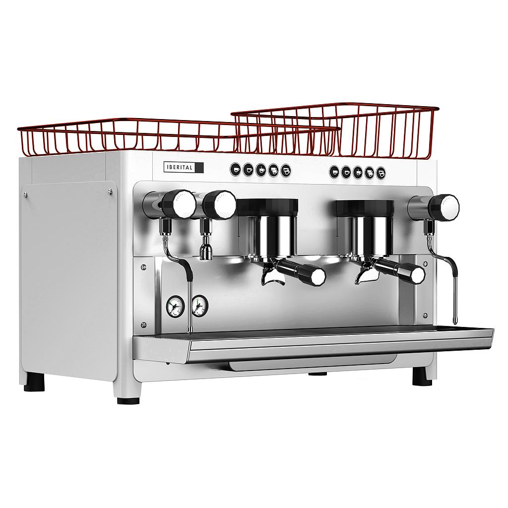 Cafetera Aut. IBERITAL TANDEM 2 GR Blanca