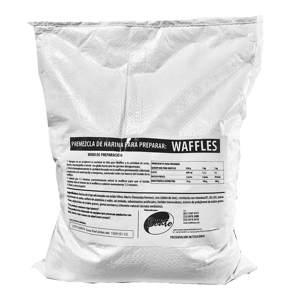 Harina para Waffle CafeBoato 5Kg