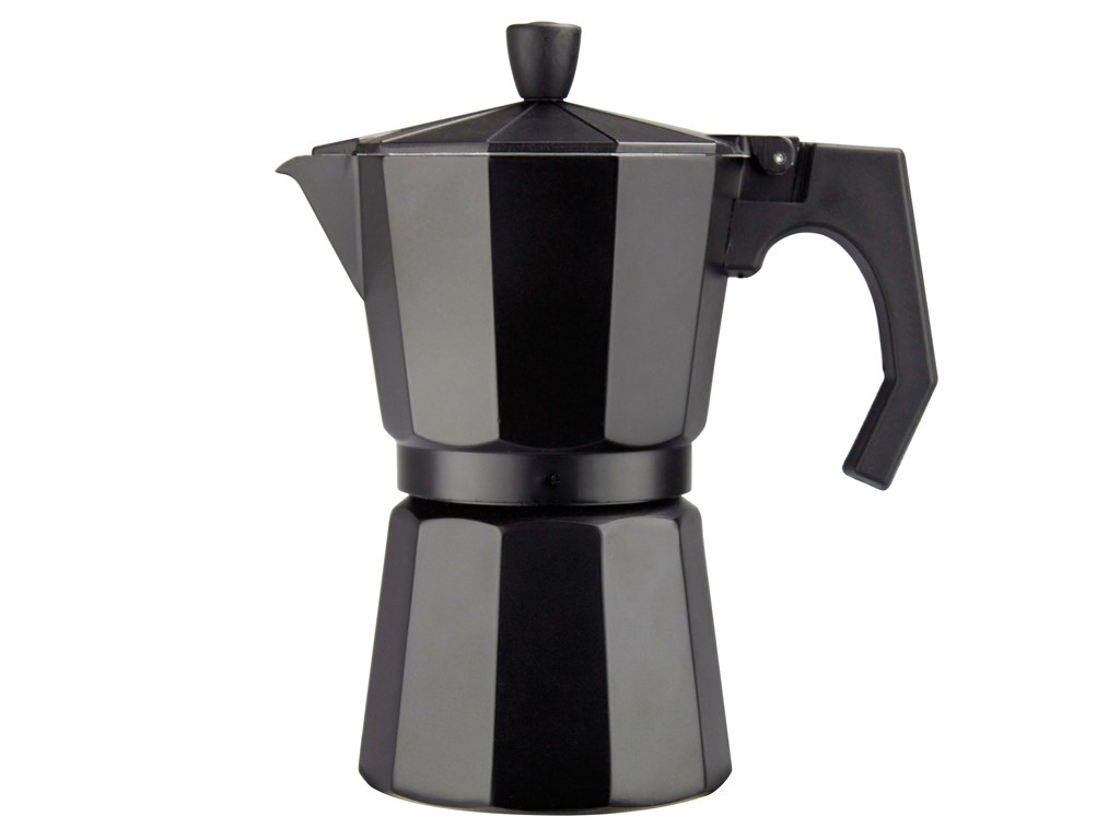 Cafetera Italiana Moka Espresso 3 Tazas Negra
