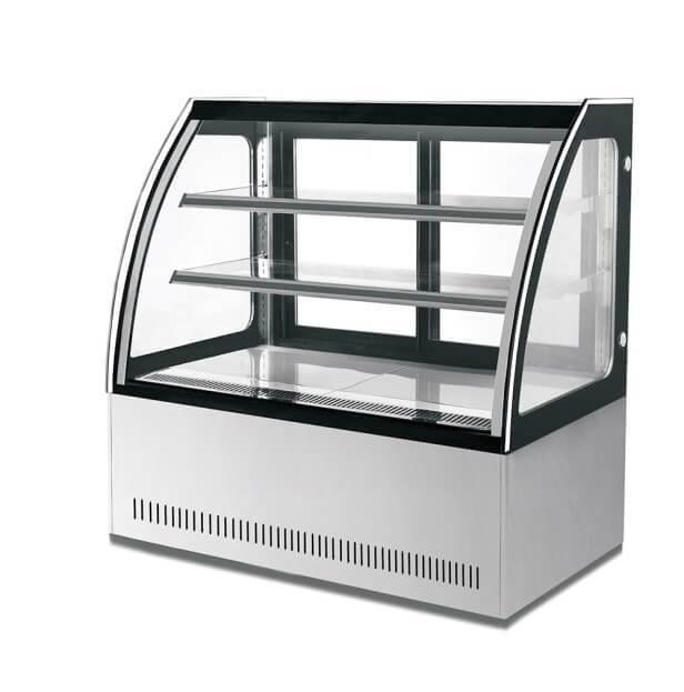 Vitrina Pastelera Refrigerada Cristal Curvo 120 cm