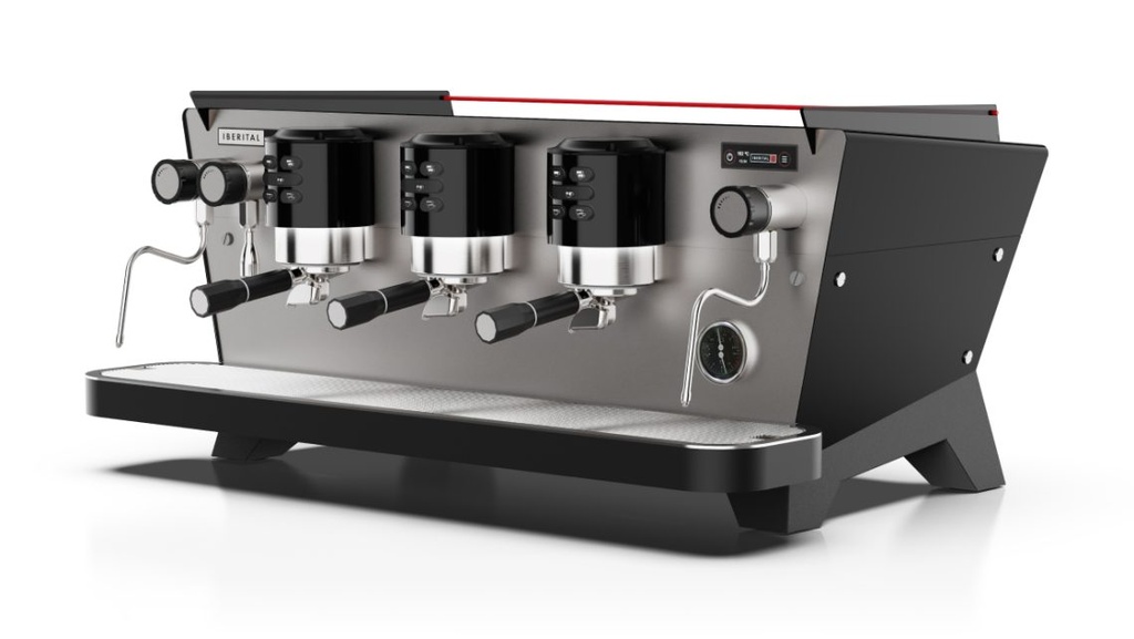 Cafetera IBERITAL VISTA 2 GR Negra Iluminada Dual Boiler