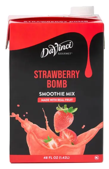 SMOOTHIE MIX DAVINCI GOURMET DE 1.42 L STRAWBERRY BOMB - FRESA - CONCENTRADO