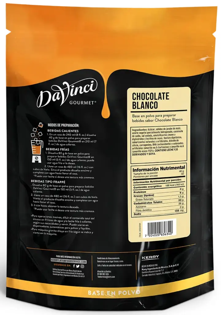 DVG OSCARS WHITE CHOCOLATE 1.3 KG