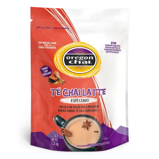 [20503813] Té Chai Sabor Especiado Marca Oregon Chai, Bolsa 1.3 Kg